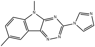 3-(1H-Imidazol-1-yl)-5,8-dimethyl-5H-1,2,4-triazino(5,6-b)indole Struktur