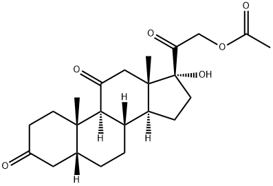 17-alpha,21-dihydroxy-5-beta-pregnane-3,11,20-trione 21-acetate , 1499-59-8, 結(jié)構(gòu)式