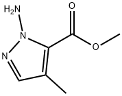 1H-Pyrazole-5-carboxylicacid,1-amino-4-methyl-,methylester(9CI) Struktur