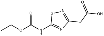 1,2,4-Thiadiazole-3-acetic acid, 5-[(ethoxycarbonyl)aMino]- Struktur