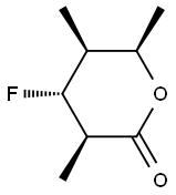 2H-Pyran-2-one,4-fluorotetrahydro-3,5,6-trimethyl-,[3R-(3alpha,4beta,5alpha,6alpha)]-(9CI) Struktur