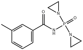 N-[Bis(1-aziridinyl)phosphinyl]-m-methylbenzamide Struktur