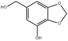 3,4-(METHYLENEDIOXY)-5-HYDROXY-BENZYLALCOHOL Struktur