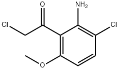 Ethanone,  1-(2-amino-3-chloro-6-methoxyphenyl)-2-chloro- Struktur