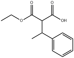 Propanedioic acid, (1-phenylethyl)-, monoethyl ester (9CI) Struktur