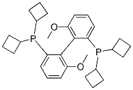 (R)-(+)-2,2'-BIS(DICYCLOBUTYLPHOSPHINO)-6,6'-DIMETHOXY-1,1'-BIPHENYL Struktur