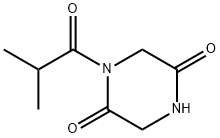 2,5-Piperazinedione,1-(2-methyl-1-oxopropyl)-(9CI) Struktur