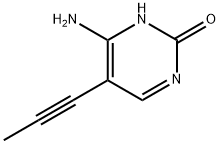 2(1H)-Pyrimidinone, 4-amino-5-(1-propynyl)- (9CI) Struktur