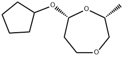 1,4-Dioxepane,7-(cyclopentyloxy)-2-methyl-,cis-(9CI) Struktur