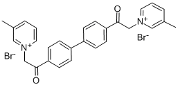 3-Picolinium, 1,1'-(p,p'-biphenylylenebis(carbonylmethyl))di-, dibromide Struktur