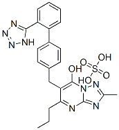 s-triazolo(1,5-a)pyrimidin-7-ol, 2-methyl-5-propyl-6-((2'-(1H-tetrazol-5-yl) (1,1'-biphenyl)-4-yl)methyl)-, sulfate Struktur