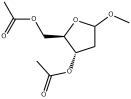 Methyl-2-deoxy-D-ribofuranoside diacetate Structure