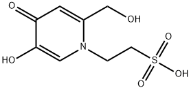 1-(3-hydroxy-6-(hydroxymethyl)-4-oxopyridyl)-2-ethanesulfonic acid Struktur