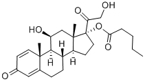 1,4-PREGNADIEN-11-BETA, 17,21-TRIOL-3,20-DIONE 17-VALERATE-21-ACETATE Struktur