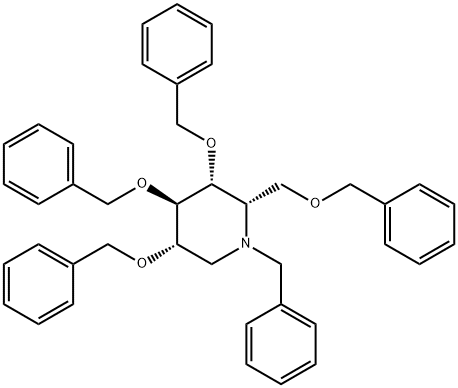 N-BENZYL-2,3,4,6-TETRA-O-BENZYL-1,5-DIDEOXY-IMINO-L-IDITOL Struktur