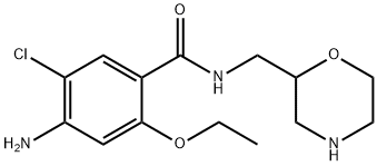 4-amino-5-chloro-2-ethoxy-N-((2-morpholinyl)methyl)benzamide Struktur