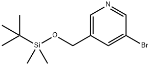 PYRIDINE, 3-BROMO-5-[[[(1,1-DIMETHYLETHYL)DIMETHYLSILYL]OXY]METHYL]- Struktur