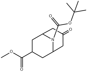 9-tert-Butyl 3-methyl 7-oxo-9-azabicyclo[3.3.1]nonane-3,9-dicarboxylate Struktur