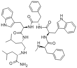 [METHYL-D-PHE 6, D-TRP 7,9, LEU 10-PSI(CH2NH)LEU 11]-SUBSTANCE P FRAGMENT 6-11 Struktur