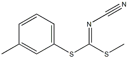 Methyl(3-methylphenyl)cyanocarbonimidodithioate Struktur