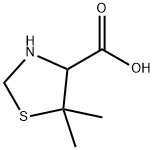 5,5-dimethylthiazolidine-4-carboxylic acid Struktur