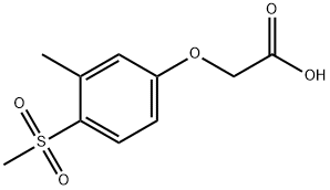 2-(3-methyl-4-methylsulfonyl-phenoxy)acetic acid Struktur