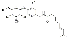 Capsaicin beta-D-Glucopyranoside Struktur