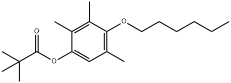 1-O-HEXYL-4-PIVALOYL-2,3,5-TRIMETHYLHYDROQUINONE Struktur