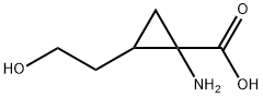 Cyclopropanecarboxylic acid, 1-amino-2-(2-hydroxyethyl)- (9CI) Struktur