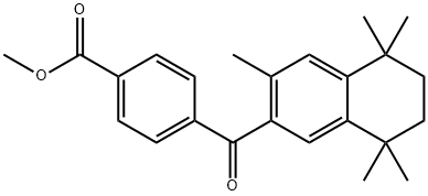 Methyl 4-[(5,6,7,8-tetrahydro-3,5,5,8,8-pentamethyl-2-naphthalenyl)carbonyl]benzoate Struktur