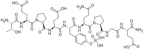 H-THR-GLU-PRO-GLU-TYR(PO3H2)-GLN-PRO-GLY-GLU-NH2 Struktur