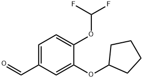 3-Cyclopentyloxy-4-difluoromethoxy-benzaldehyde Struktur