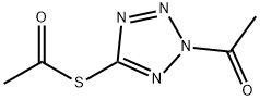 Ethanethioic  acid,  S-(2-acetyl-2H-tetrazol-5-yl)  ester Struktur