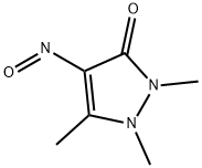 3H-Pyrazol-3-one,  1,2-dihydro-1,2,5-trimethyl-4-nitroso- Struktur