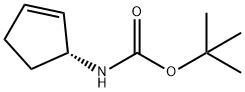 Carbamic acid, (1R)-2-cyclopenten-1-yl-, 1,1-dimethylethyl ester (9CI) Struktur