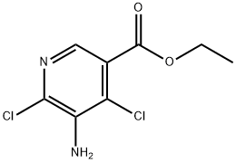 Ethyl 5-amino-4,6-dichloronicotinate Structure