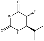 2,4(1H,3H)-Pyrimidinedione,5-fluorodihydro-6-(1-methylethyl)-,trans-(9CI) Struktur