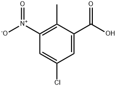 5-Chloro-2-Methyl-3-nitro-benzoic acid Struktur