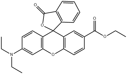 Spiroisobenzofuran-1(3H),9-9Hxanthene-2-carboxylic acid, 6-(diethylamino)-3-oxo-, ethyl ester Struktur