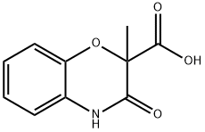 3,4-Dihydro-2-methyl-3-oxo-2H-1,4-benzoxazine-2-carboxylic acid Struktur