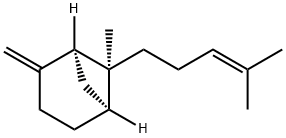 (1S,5S,6S)-6-Methyl-2-methylene-6-(4-methyl-3-pentenyl)bicyclo[3.1.1]heptane Struktur