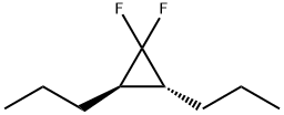 Cyclopropane, 1,1-difluoro-2,3-dipropyl-, trans- (9CI) Struktur