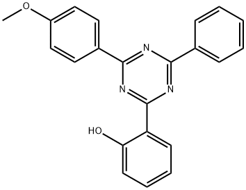 2-[4-(4-Methoxyphenyl)-6-phenyl-1,3,5-triazin-2-yl]phenol Struktur