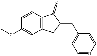 5-methoxy-2-(pyridin-4-ylmethyl)-2,3-dihydro-1H-inden-1-one Struktur