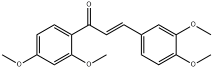 (2E)-1-(2,4-DiMethoxyphenyl)-3-(3,4-diMethoxyphenyl)-2-propen-1-one Struktur