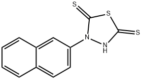 3-(Naphthalen-2-yl)-1,3,4-thiadiazolidine-2,5-dithione Struktur