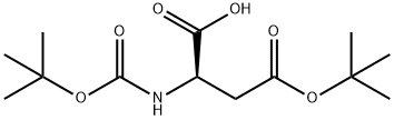 D-Aspartic acid, N-[(1,1-diMethylethoxy)carbonyl]-, 4-(1,1-diMethylethyl) ester Struktur