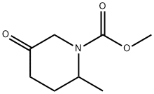 1-Piperidinecarboxylic  acid,  2-methyl-5-oxo-,  methyl  ester Struktur