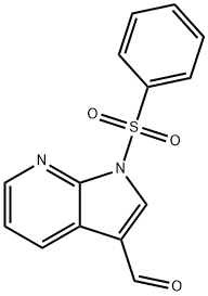 1H-Pyrrolo[2,3-b]pyridine-3-carboxaldehyde, 1-(phenylsulfonyl)- Struktur