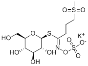 beta-d-Glucopyranose, 1-thio-, 1-[4-(methylsulfonyl)-N-(sulfooxy)butanimidate], monopotassium salt  Struktur